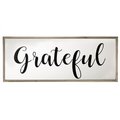 Urban Trends Collection Urban Trends Collection 26546 Wood Rectangular Wall Decor with Grateful Script; Painted White 26546